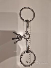 Imboccatura filetto snodato con giochi 14 cm