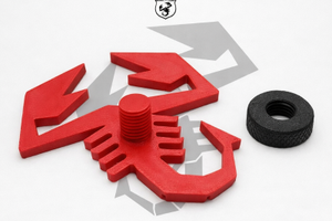 Logo Abarth per Fiat 500 Griglia Posteriore 3D