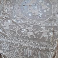 coperta matrimoniale con Angeli di Filet