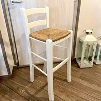 Sgabello bianco - Provenzale Shabby