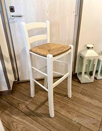 Sgabello bianco - Provenzale Shabby
