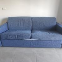 Divano letto tre posti, con rete e materasso