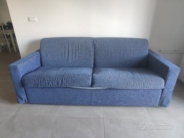 Divano letto tre posti, con rete e materasso