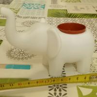 Vaso bianco decorativo Elefante stampato in 3D 