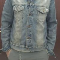 Giacchetto in Jeans colore blu e sabbia