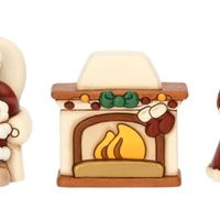 Babbo e mamma Natale con camino  Thun

