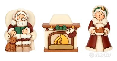 Babbo e mamma Natale con camino  Thun

