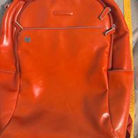 Zaino piquadro in pelle arancione