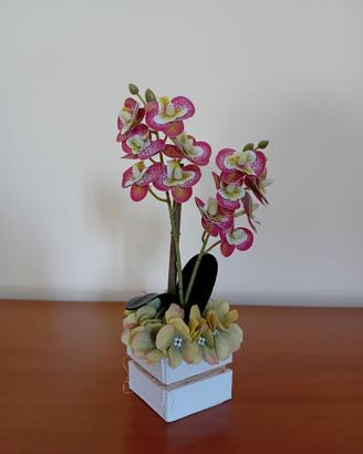 Piantina di orchidee artificiali decorative