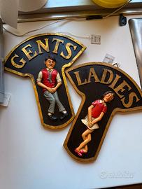 Cartelli porte per bagno