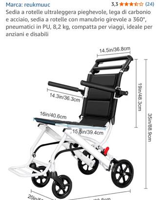 Sedia a rotelle ultra leggera