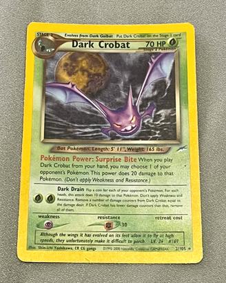 Pokemon DARK CROBAT HOLO 2002 Set Neo Destiny