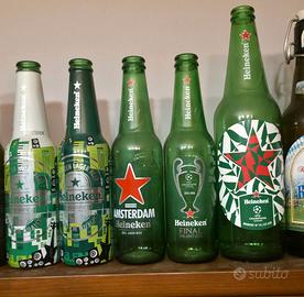Lotto 5 Bottiglie Heineken Vuote Edizioni Limitate