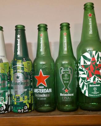 Lotto 5 Bottiglie Heineken Vuote Edizioni Limitate