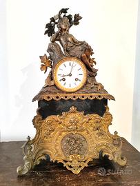 Antica Pendola da Camino in Régule e Bronzo
 
