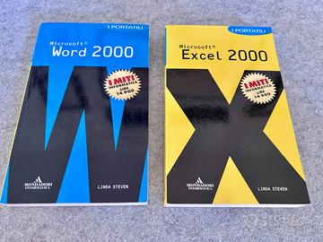 Due libri vintage Mondadori Word 2000 e Excel 2000