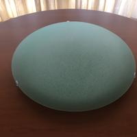 Plafoniera verde acqua in vetro