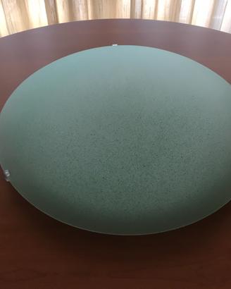 Plafoniera verde acqua in vetro