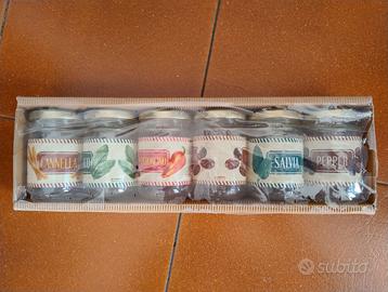 Set Barattoli vintage CERVE vetro decorato