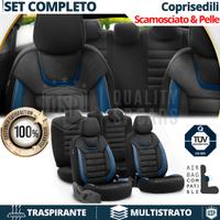 COPRISEDILI per Bmw Serie 4 Scamosciato Pelle Blu
