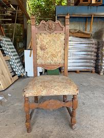 Set sedie vintage in legno massello anni '60/'70