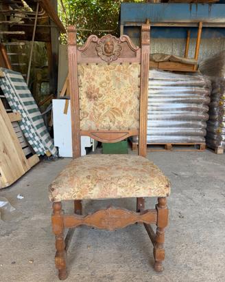 Set sedie vintage in legno massello anni '60/'70