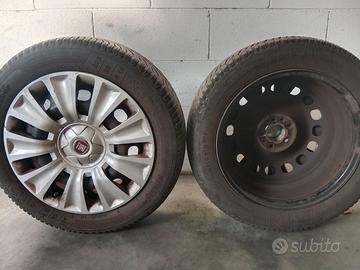 2 CERCHI FIAT R16 con Pneumatici 205 55 R16