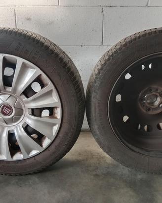 2 CERCHI FIAT R16 con Pneumatici 205 55 R16