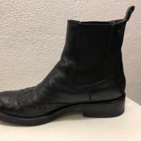 Polacchino nero in pelle