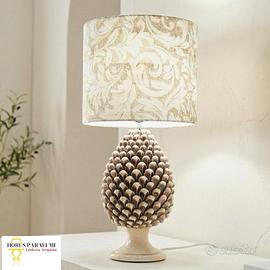 Lampada lume Pigna Caltagirone con Paralume