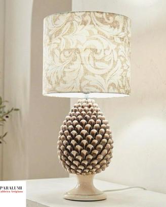 Lampada lume Pigna Caltagirone con Paralume