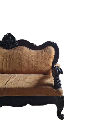 Divano Luigi Filippo siciliano mogano - primo '800