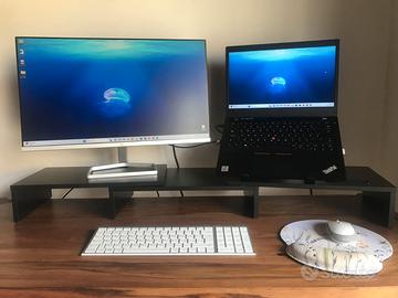 Supporto doppio monitor/monitor + laptop scrivania