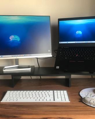 Supporto doppio monitor/monitor + laptop scrivania