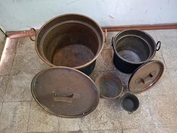 caldaie in rame d'epoca 