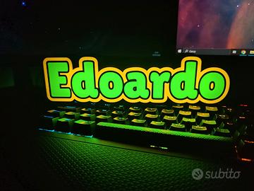 Lampada LED Personalizzata con Nome | 2 colori