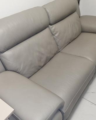 Divano 3 posti movimento relax in pelle