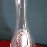 Vasetto monofiore in vetro e argento.