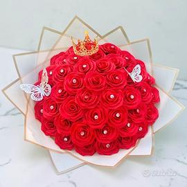 Mazzo di 45 rose rosse