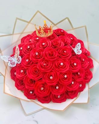 Mazzo di 45 rose rosse
