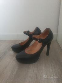 scarpa nera tacco n 38