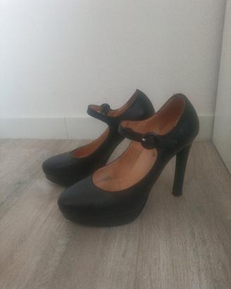 scarpa nera tacco n 38