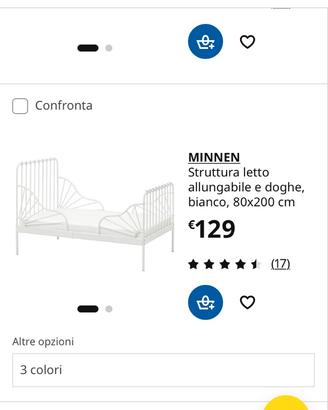 Letto singolo allungabile e materasso Ikea