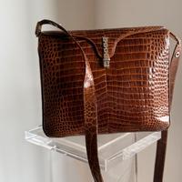 Borsa vintage G. Borri Milano in vero coccodrillo