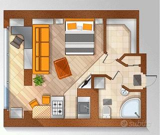 Confortevole monolocale a bisuschio