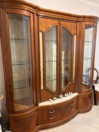 Cristalliera legno e vetro