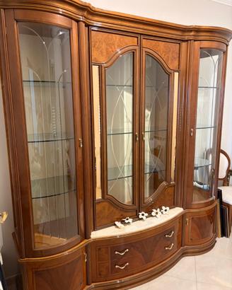 Cristalliera legno e vetro