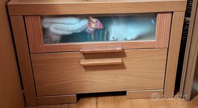 letto matrim contenit+2 comodini+2materassi