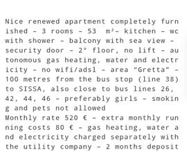 Appartamento con vista mare