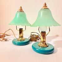 Lampade vintage in vetro verde anni '90